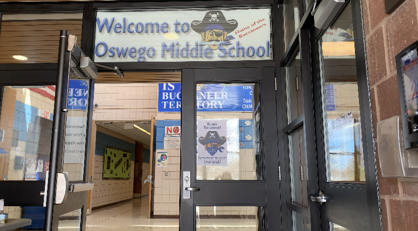 Entrance of Oswego Middle School